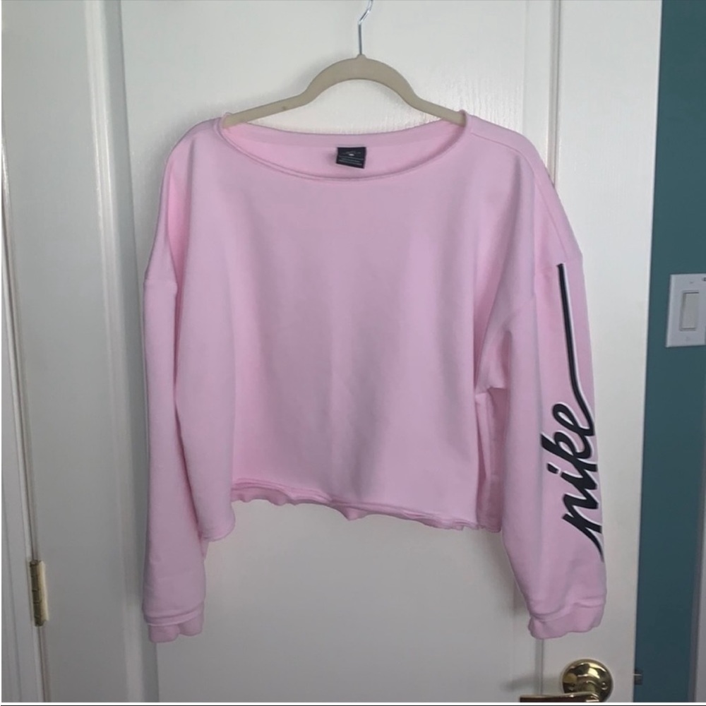 Pink Nike crop top